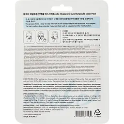 Маска для обличчя EcoBe Hyaluronic Ampoule Mask Pack з гіалуронаном тканинна 25 мл (944268) - мініатюра 2