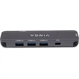 Концентратор Vinga USB-C 3.1 to HDMI+3xUSB3.0+PD100W+USB-C foldable cable (VHYC6FC) - мініатюра 4