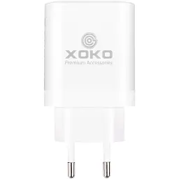 Зарядний пристрій XoKo 1xUSB-C PD45W + 1xUSB QC3.0 GaN white (XK-QC-450) - мініатюра 2