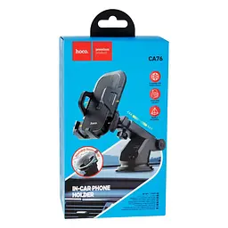 Тримач для смартфона розсувна система фіксації Hoco CA76 Touareg 4.5-6.5" Black - мініатюра 2