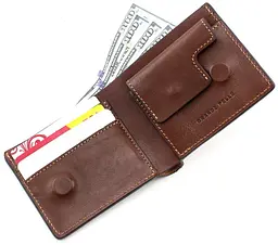 Чоловічий шкіряний портмоне GRANDE PELLE 11х9х2 см acs0024464 - мініатюра 4