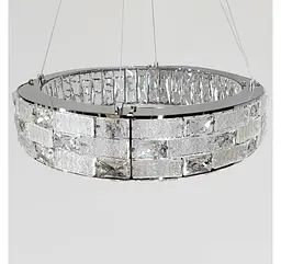 Світлодіодна люстра підвісна Artlight 8003/500CH з прозорим скляним кільцем в кольорі хром, 38W - мініатюра 6