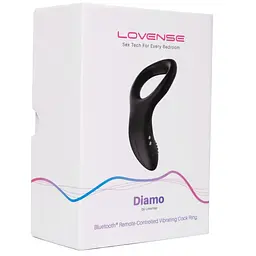 Віброкільце з керуванням зі смартфона Lovense Diamo Cock Ring, 11.3х4.4 см (чорний) - мініатюра 8