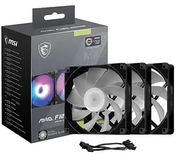 Комплект вентиляторів MSI MAG F120 ARGB Triple Pack Black (MAG F120 ARGB-3RB) - мініатюра 4