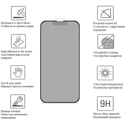 Скло захисне Drobak Apple iPhone 17e Matte Ceramics Anty Spy (151520) - мініатюра 4