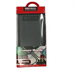 Універсальна зарядна батарея ProTech B-05 Solar 20000Mah + вбудовані кабелі + ліхтарик (Чорний) - мініатюра 4