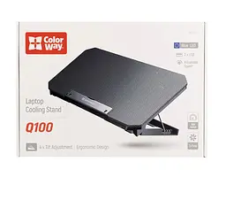 Охолоджувальна підставка для ноутбука 15.6 дюйма ColorWay Cooling Game CL-Q100 2xfans - мініатюра 9