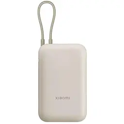 Зовнішній акумулятор Xiaomi 20000mAh 33w Integrated Cable USB-C (BHR8815GL) biege - мініатюра 2