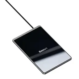 Бездротовий зарядний пристрій Baseus Wireless Charger Card Ultra Thin 15W WX01B-01 Black - мініатюра 4