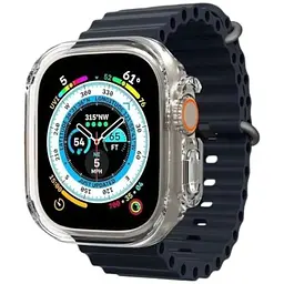 Захисний чохол Spigen Ultra Hybrid Designed Case Crystal Clear with Full Coverage Screen Protector для Apple Watch Ultra/Ultra 2 49 mm (ACS05459) - мініатюра 10