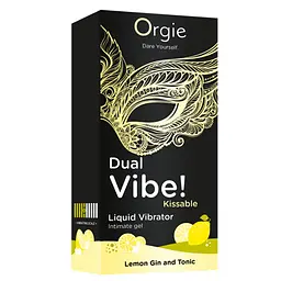 Рідкий вібратор Orgie Dual Vibe! Liquid Vibrator Lemon Gin and Tonic 15 мл - мініатюра 3