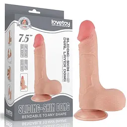 Фалоімітатор - Sliding-Skin Dual Layer Dong 7.5" Flesh #3