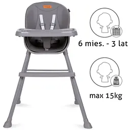 Стілець для годування 4в1 Kidwell EATAN Grey - мініатюра 3