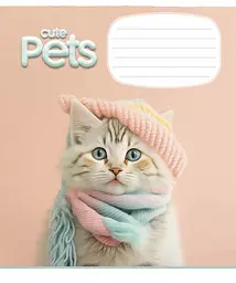 Зошит загальний Школярик Cute pets у лінію 18 аркушів 25 шт. (018-3253L) - мініатюра 2