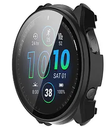 Чохол-накладка DK для Garmin Forerunner 965 Пластик Gloss Скло Full Cover Black - мініатюра 3