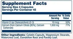 Вітаміни Solaray Calcium w/D3 Citrate 1000 мг 90 капсул - мініатюра 2