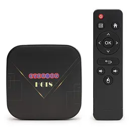 Смарт ТВ приставка Everon H618 4/64Gb Android TV 12, медіаплеєр 8K HDR, налаштування у подарунок, YouTube та фільми без реклами