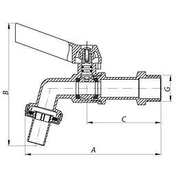 Кран пивний Koer 3/4" KR.251 KR0012 - мініатюра 2