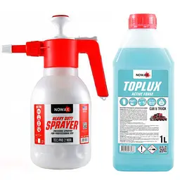 Набір для миття авто Nowax TopLux №1 Помповий ручний розпилювач та Піна активна (NX01174 NX02181)