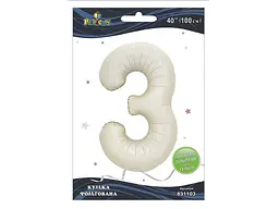 Кулька фольгована цифра PELICAN 40 (100 см) 1 3 молочна