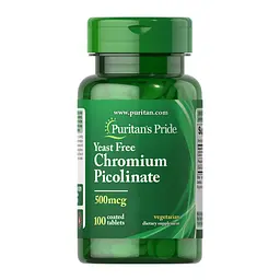 Хром піколінат, Chromium Picolinate 500 mcg Yeast Free - 100 tabs