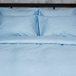 Комплект постільної білизни Moon&Star Satin Stripe Ocean Calm Сімейний 143х210х2 наволочки 2х40х60 - мініатюра 7