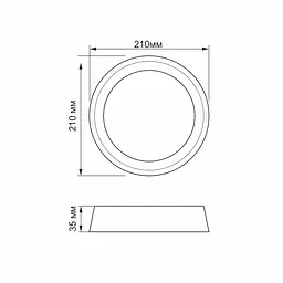 Світильник круглий накладний Titanum LED 24W 5000K (TL-BHR20-245) - мініатюра 5