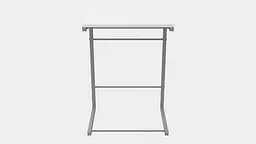 Столик Террі Ferrum-decor 650x440x330 Сірий метал ДСП Білий 16 мм (FRD-104662) - мініатюра 3