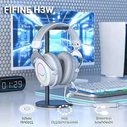 Ігрова гарнітура Fifine H3W RGB White (H3W) - мініатюра 5