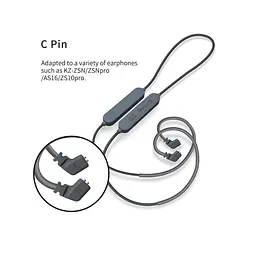 Bluetooth-адаптер KZ APTX-HD Bluetooth 5.0 cable upgrade Wire C pin сірий - мініатюра 4