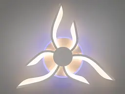 Світильник LED Diasha 2481/3+3WH, 52W, 3200K-6500K, білий метал, сучасний стиль для дому - мініатюра 3