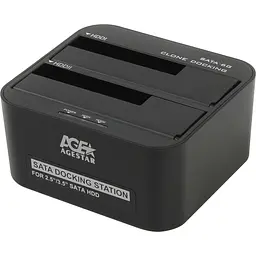 Док-станція AgeStar 3UBT6 для 2xHDD/SSD 2.5"/3.5" SATA USB 3.0 black (3UBT6-6G)