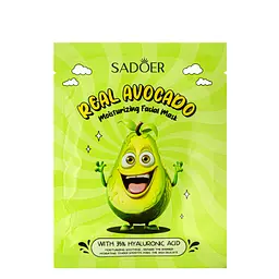 Маска для шкіри обличчя зволожувальна Sadoer Real Avocado тканинна 25g (SD34694)