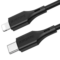 Кабель для швидкого заряджання iPhone 11, 12, 13 X pd Type-C to Lightning 1 м Borofone BX49 чорний - мініатюра 1