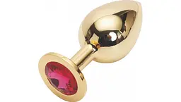 Металева анальна пробка Butt Plug Gold Large Афродита АПМЗ L 24304