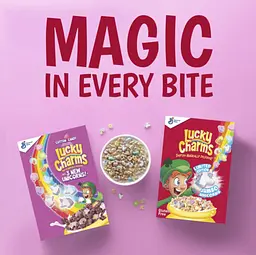 Сухий сніданок General Mills Lucky Charms Unicorn Cotton Candy Family Size 527г - мініатюра 6