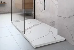 Душовий піддон Rea Bazalt 80x100 carrara white REA-K7000, Мармур - мініатюра 4