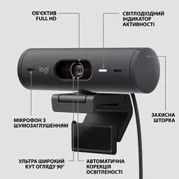Веб-камера Logitech Brio 505 for Business Graphite (960-001459) - мініатюра 6