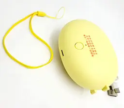 Кишенькова акумуляторна грілка обігрівач для рук нагрівач з USB зарядкою UKC AA21-1 жовтий - мініатюра 3