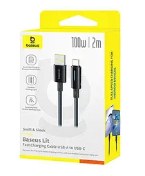 Кабель Baseus Lit Button-Control Fast Charging Data Cable USB-A to USB-C 2m з індикатором (P10379002121-01) - мініатюра 4