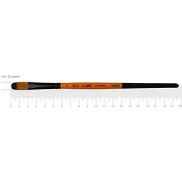 Пензель синтетика овальна FLAME 1368FR №6 коротка ручка Rosa