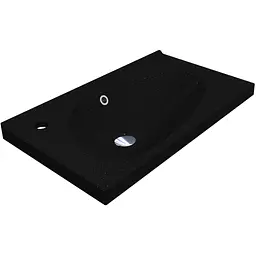Умивальник Miraggio Titania mirastone black 0000445, Чорний матовий