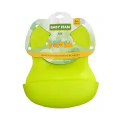 Слинявчик-нагрудник гумовий Baby Team салатовий (6500) - мініатюра 2