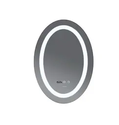 Дзеркало Mixxus PLAIN MV02-60x80 з LED Touch, Anti-fog, димером, регулюванням яскравості, годинником (MI6933) - мініатюра 3