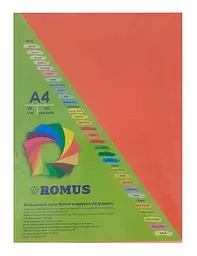 Папір кольоровий Romus A4 80 г/м2 100 аркушів ZR09 Цегляно-червоний (R51130)