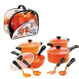 Набір посуду іграшковий “Cooking Set” (9 pcs) помаранчева кулька