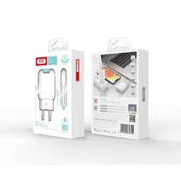 Зарядний пристрій XO 2xUSB 2.4 А + кабель USB-A — Lightning білий (L78-L-WH) - мініатюра 4