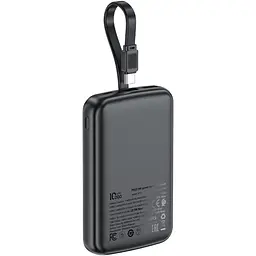 Універсальна мобільна батарея Acefast 10000mAh 22.5W PD,QC3.0 2xUSB-C,USB-A, with build Type-C cable, M13 Чорний - мініатюра 4