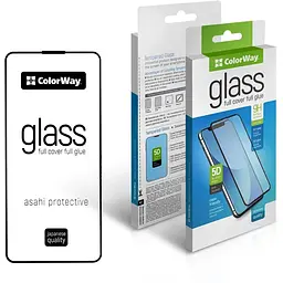 Захисне скло ColorWay 9H FC Glue Apple iPhone 16 Pro Max Black - мініатюра 2