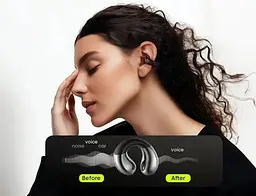 Бездротові навушники-кліпси Langsdom TS22 з Bluetooth 5.4 і шумозаглушенням Навушники з спрямованим звуком - мініатюра 7